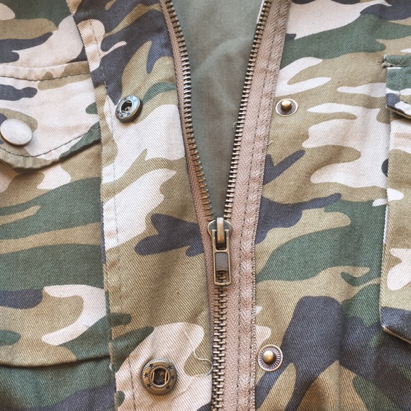 LOVE CULTURE - army coat with faux leather sleeves - Picture 5 of 6